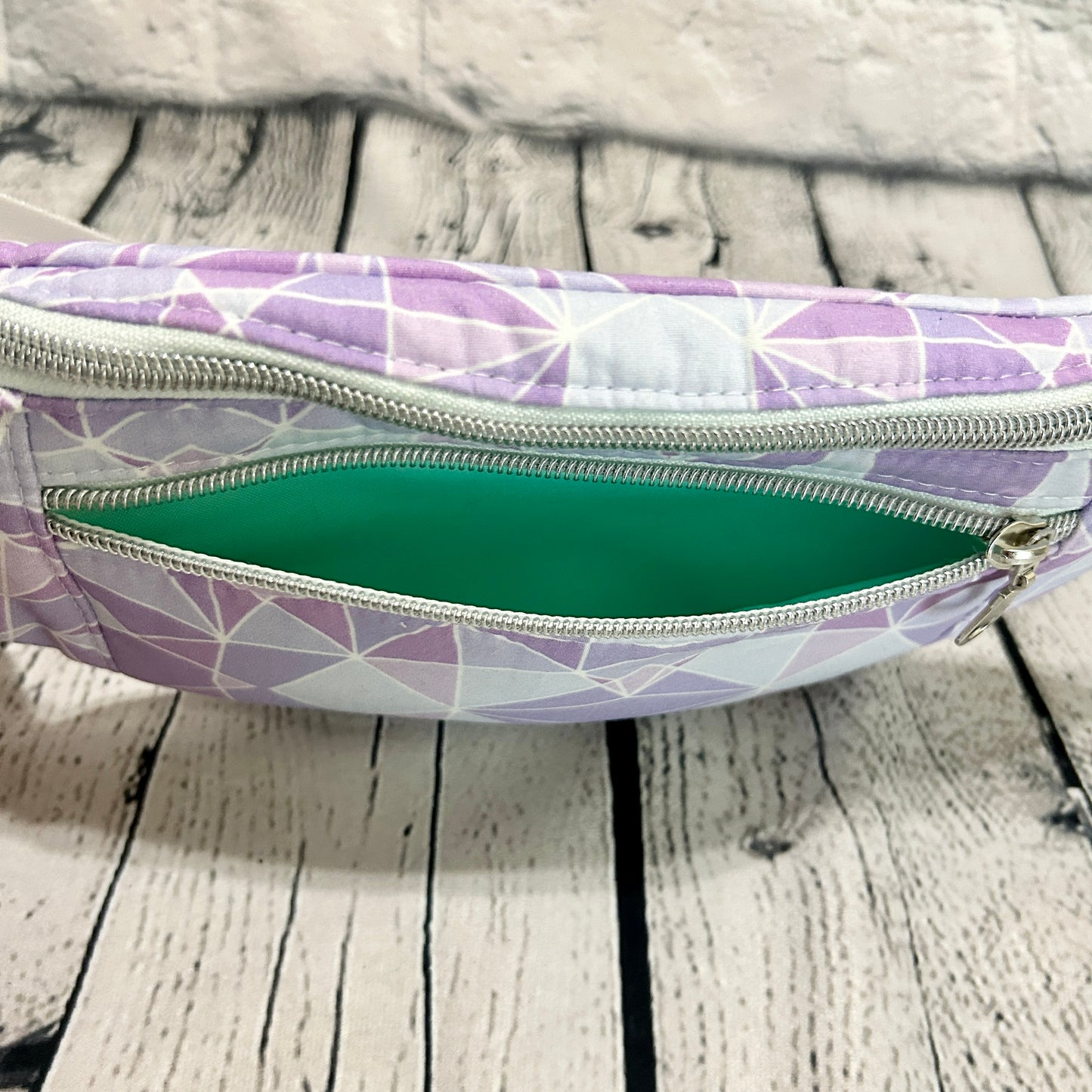 Purple Geometric Wall Crossbody Bag