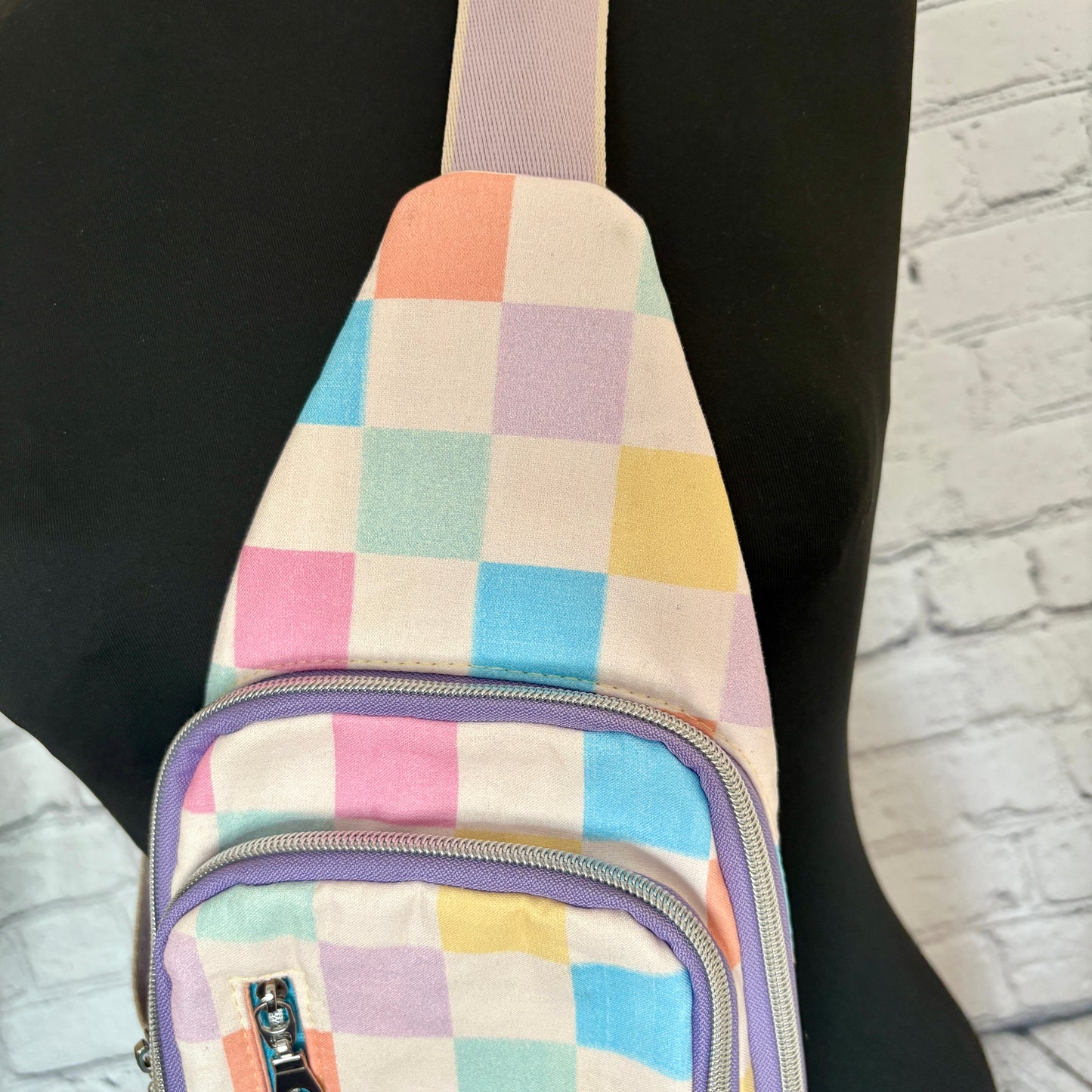 Pastel Checkerboard Sling