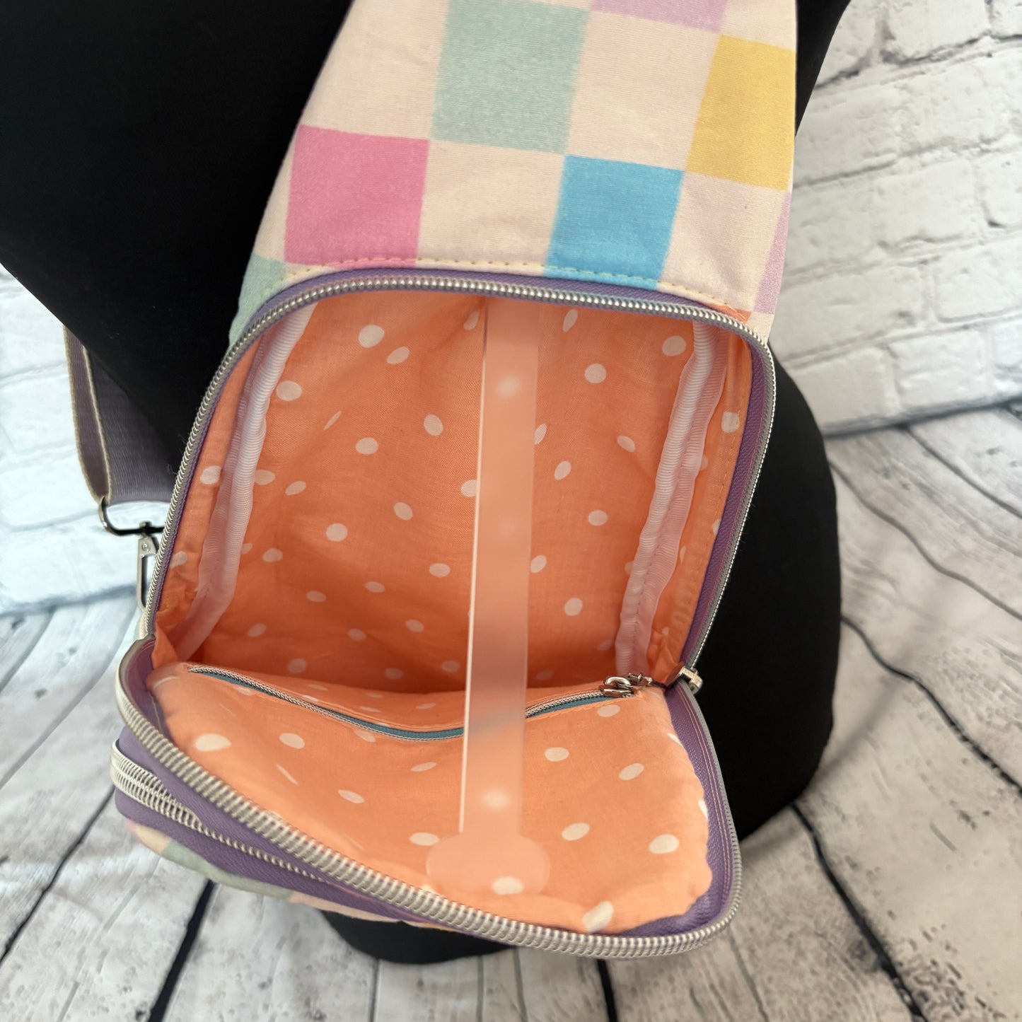 Pastel Checkerboard Sling