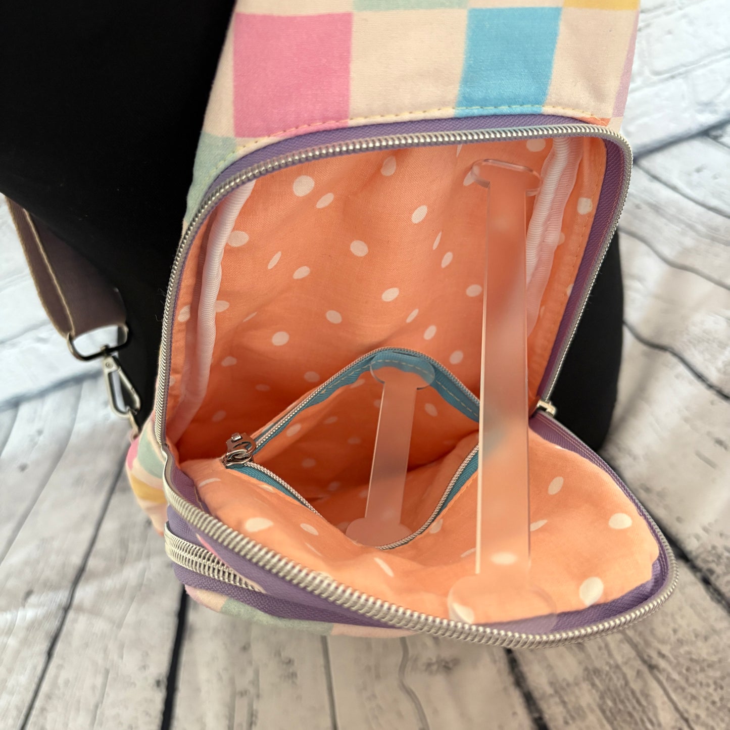 Pastel Checkerboard Sling