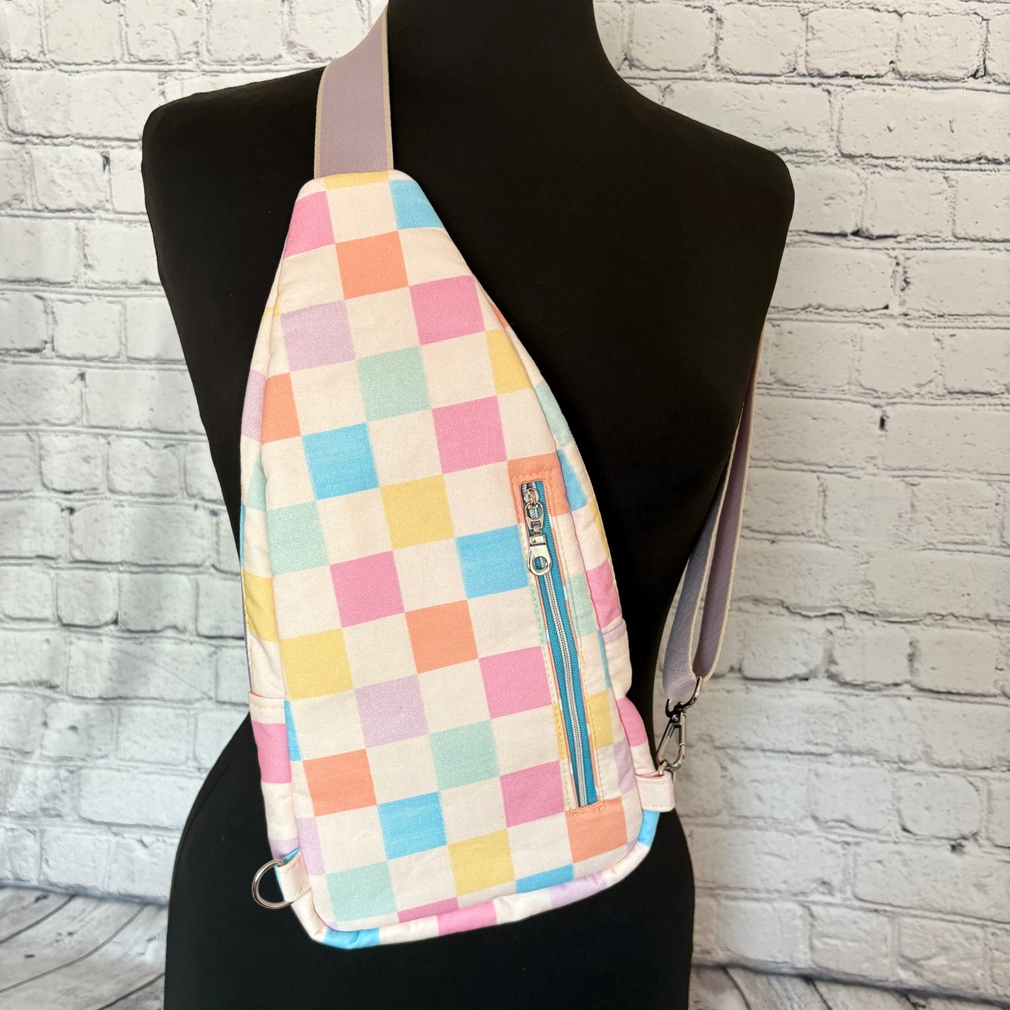 Pastel Checkerboard Sling