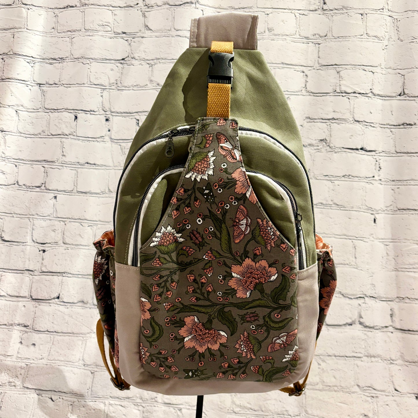 Canvas Convertible Sling Backpack