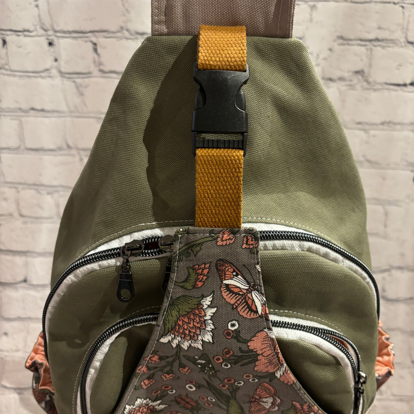 Canvas Convertible Sling Backpack