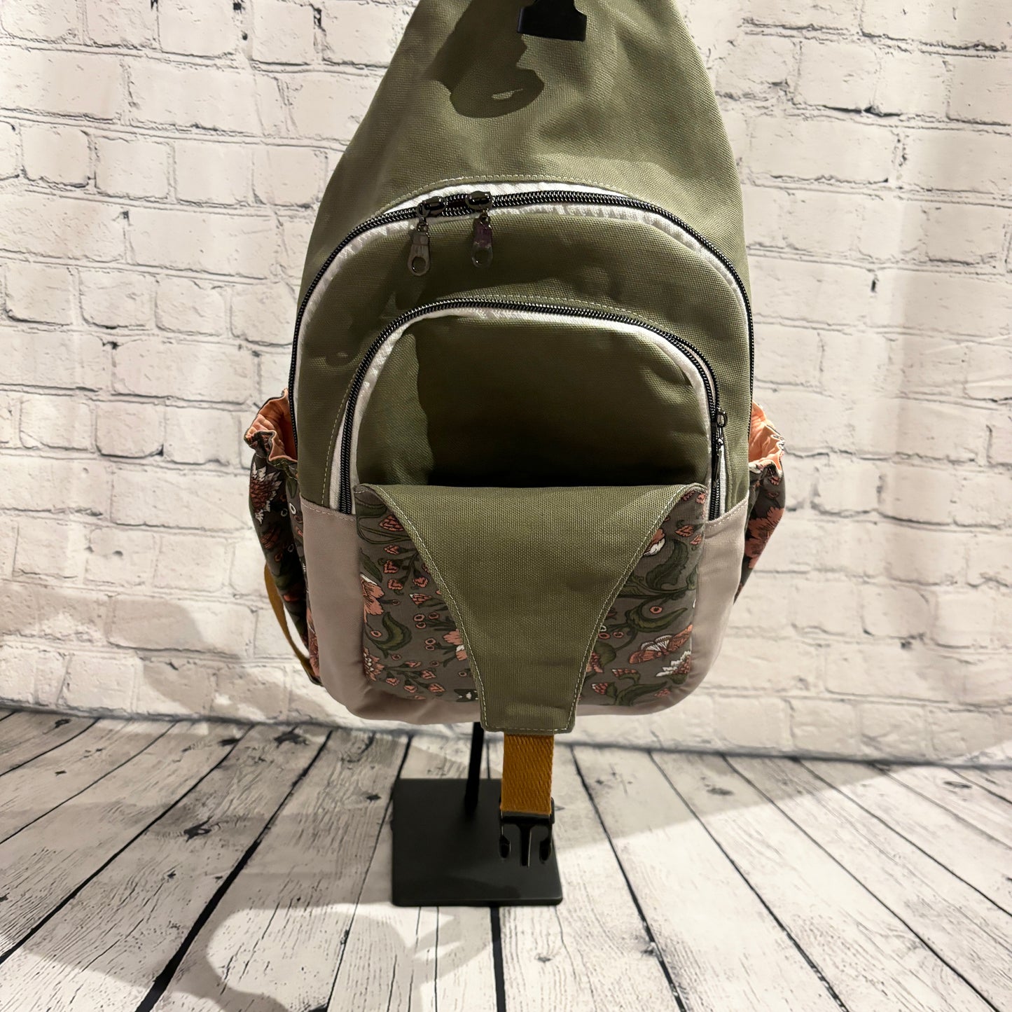 Canvas Convertible Sling Backpack