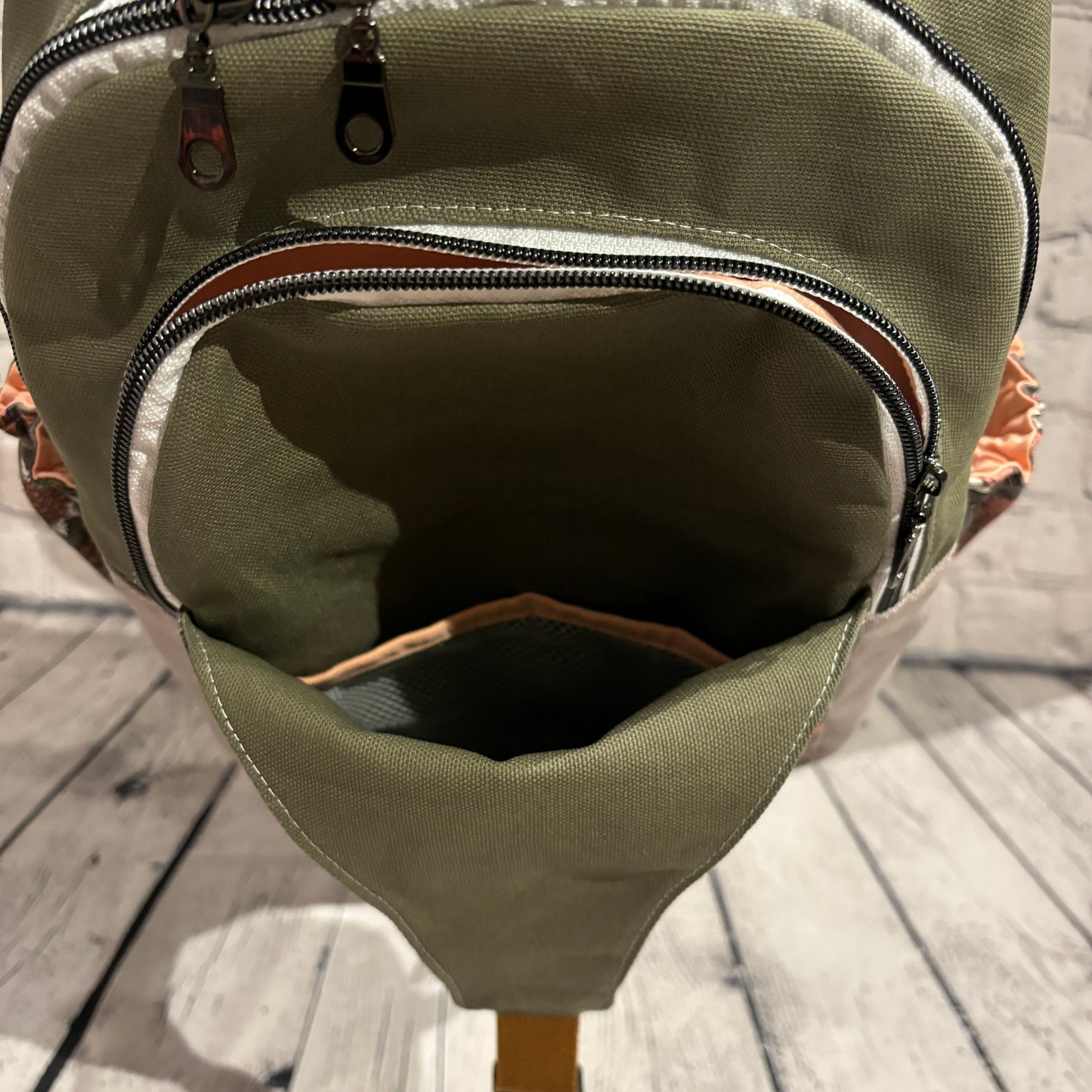 Canvas Convertible Sling Backpack