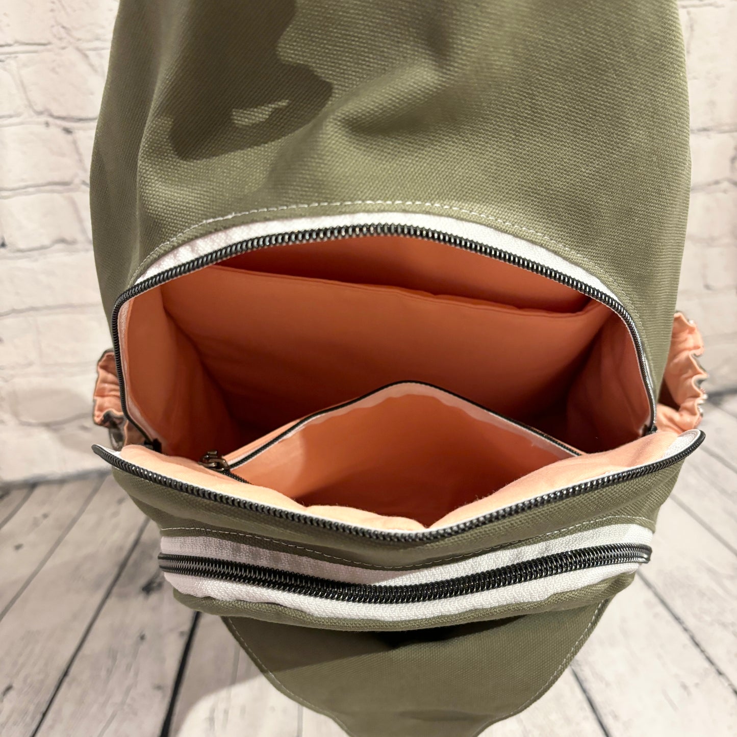 Canvas Convertible Sling Backpack