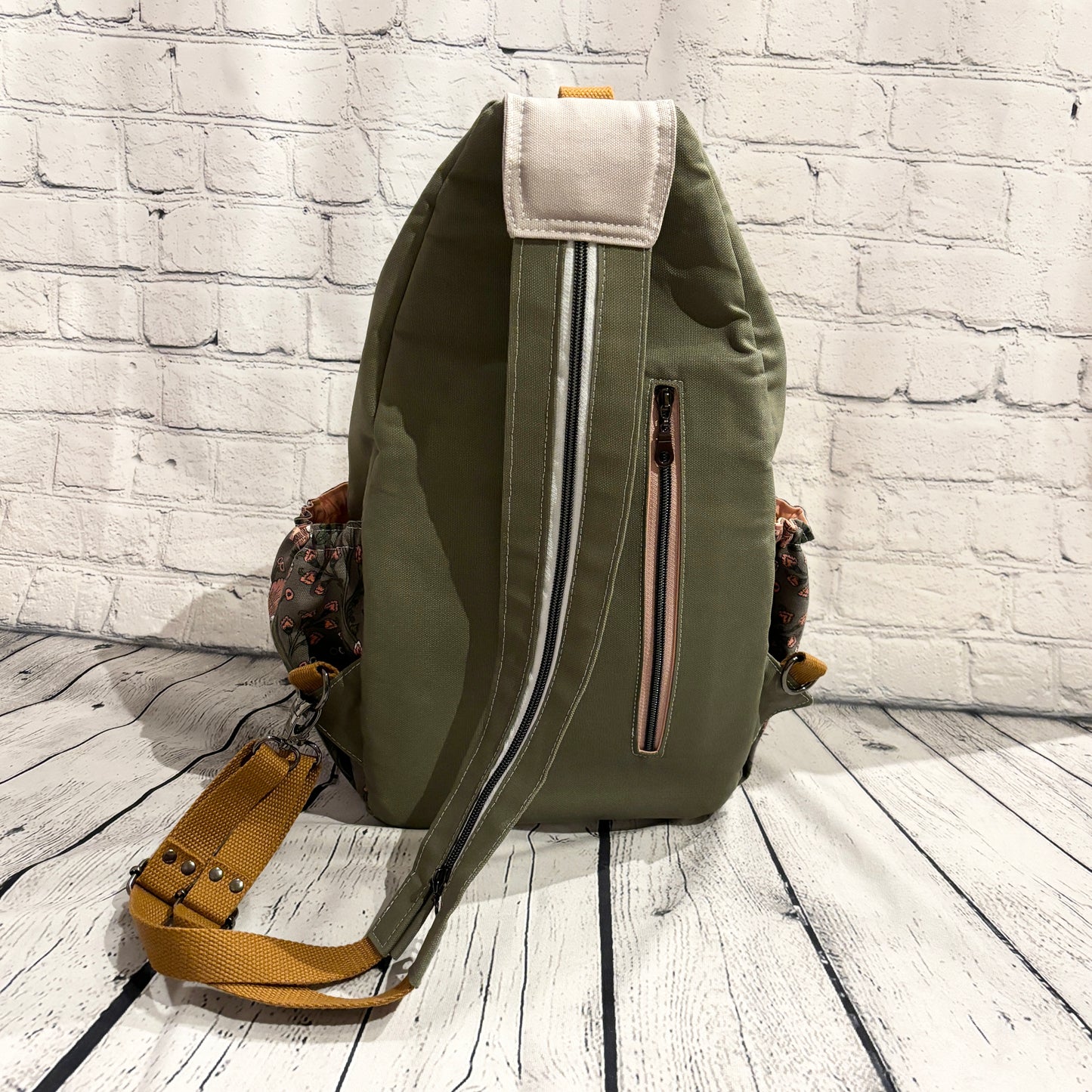 Canvas Convertible Sling Backpack