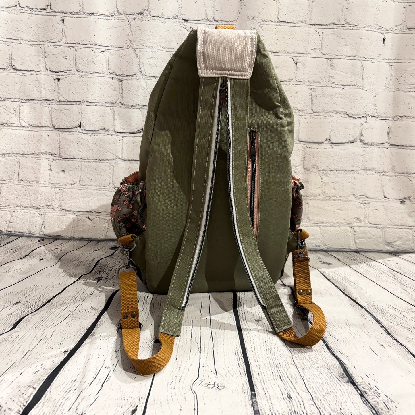 Canvas Convertible Sling Backpack