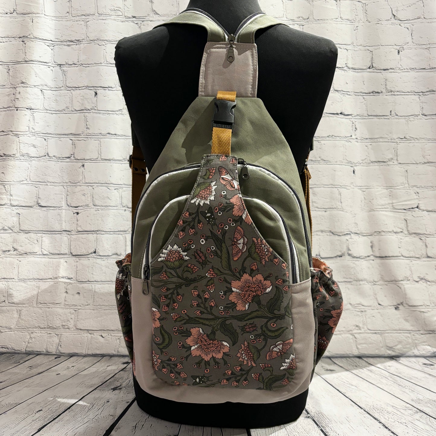 Canvas Convertible Sling Backpack