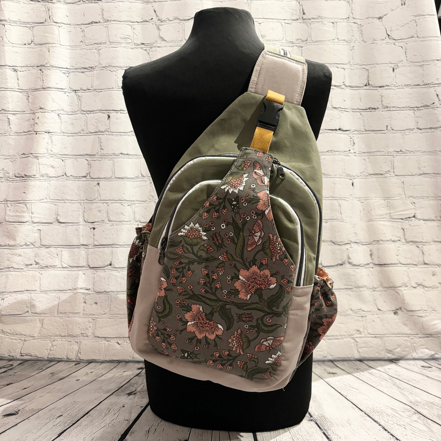 Canvas Convertible Sling Backpack