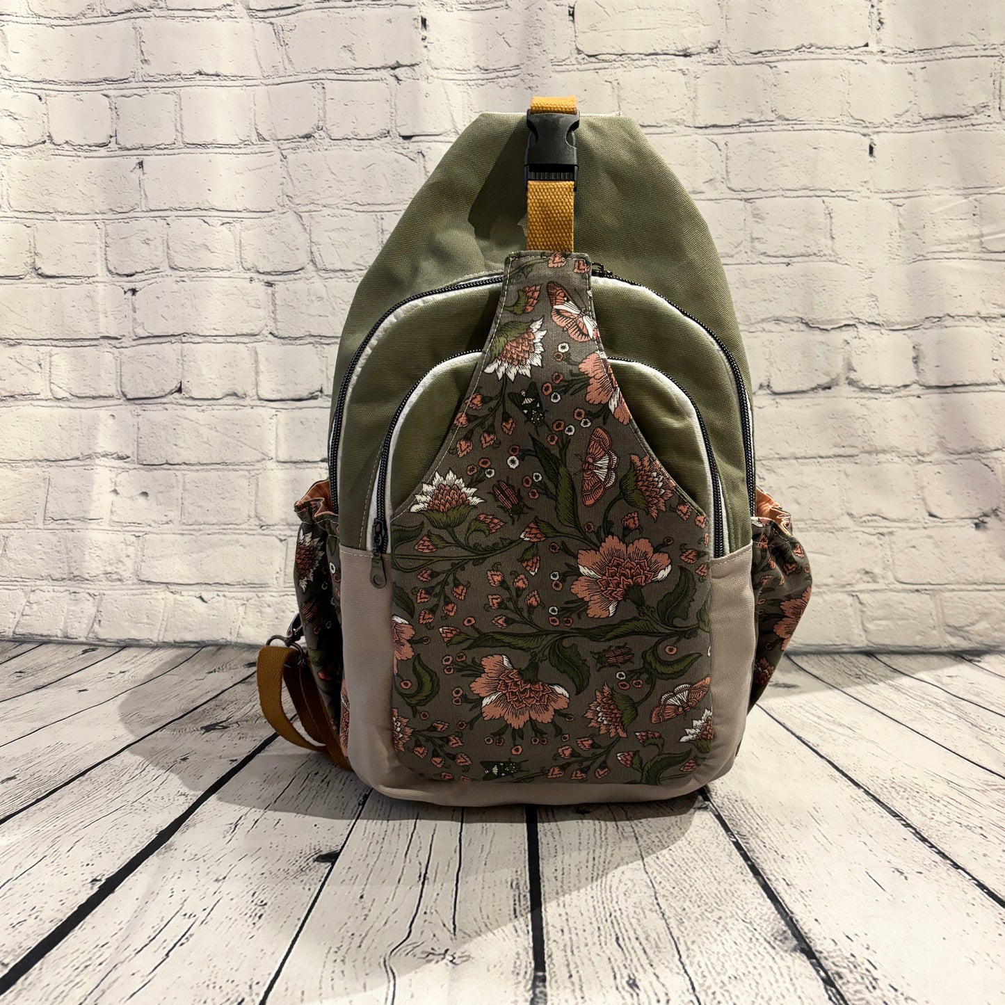 Canvas Convertible Sling Backpack