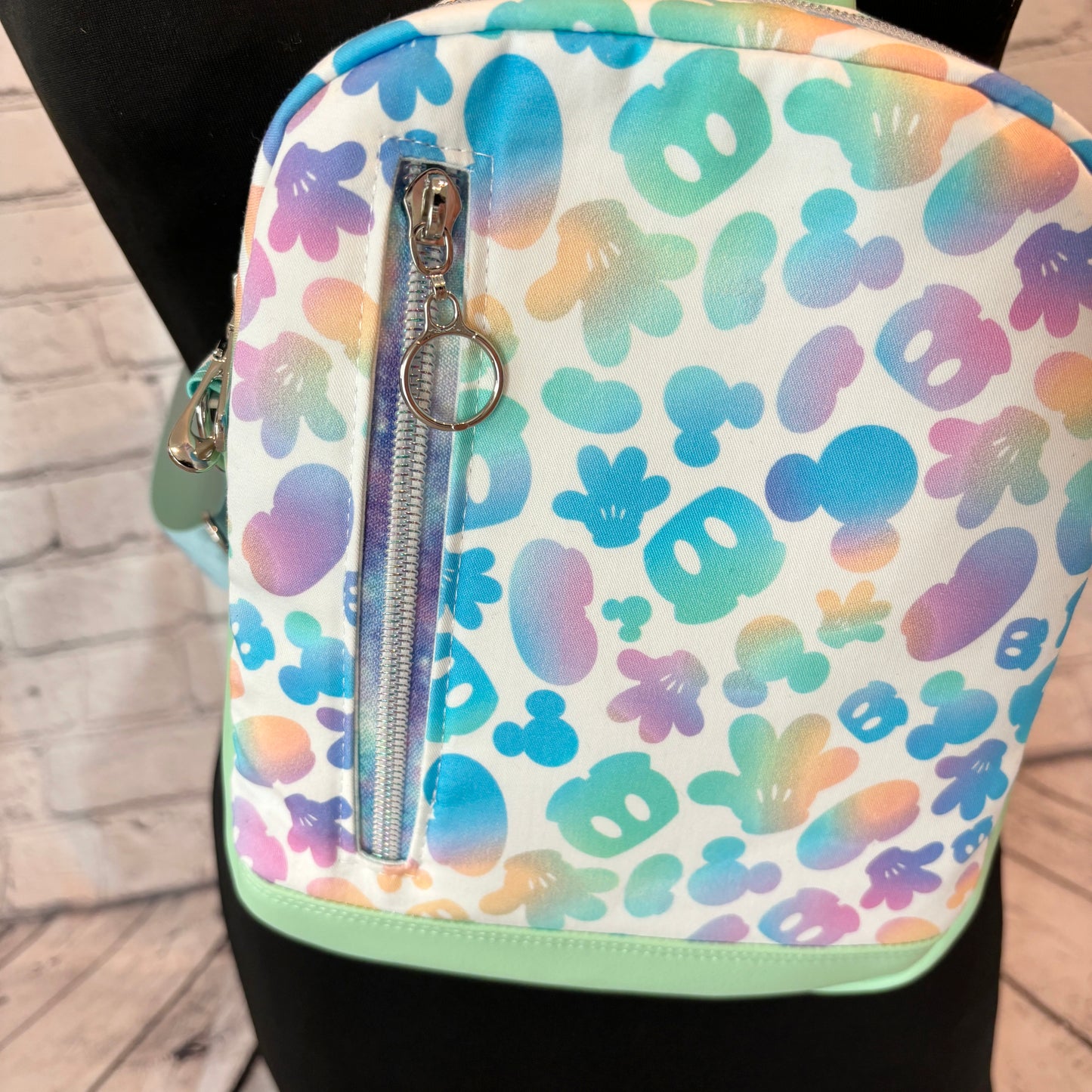 Pastel Rainbow Mouse Convertible Crossbody Sling Bag