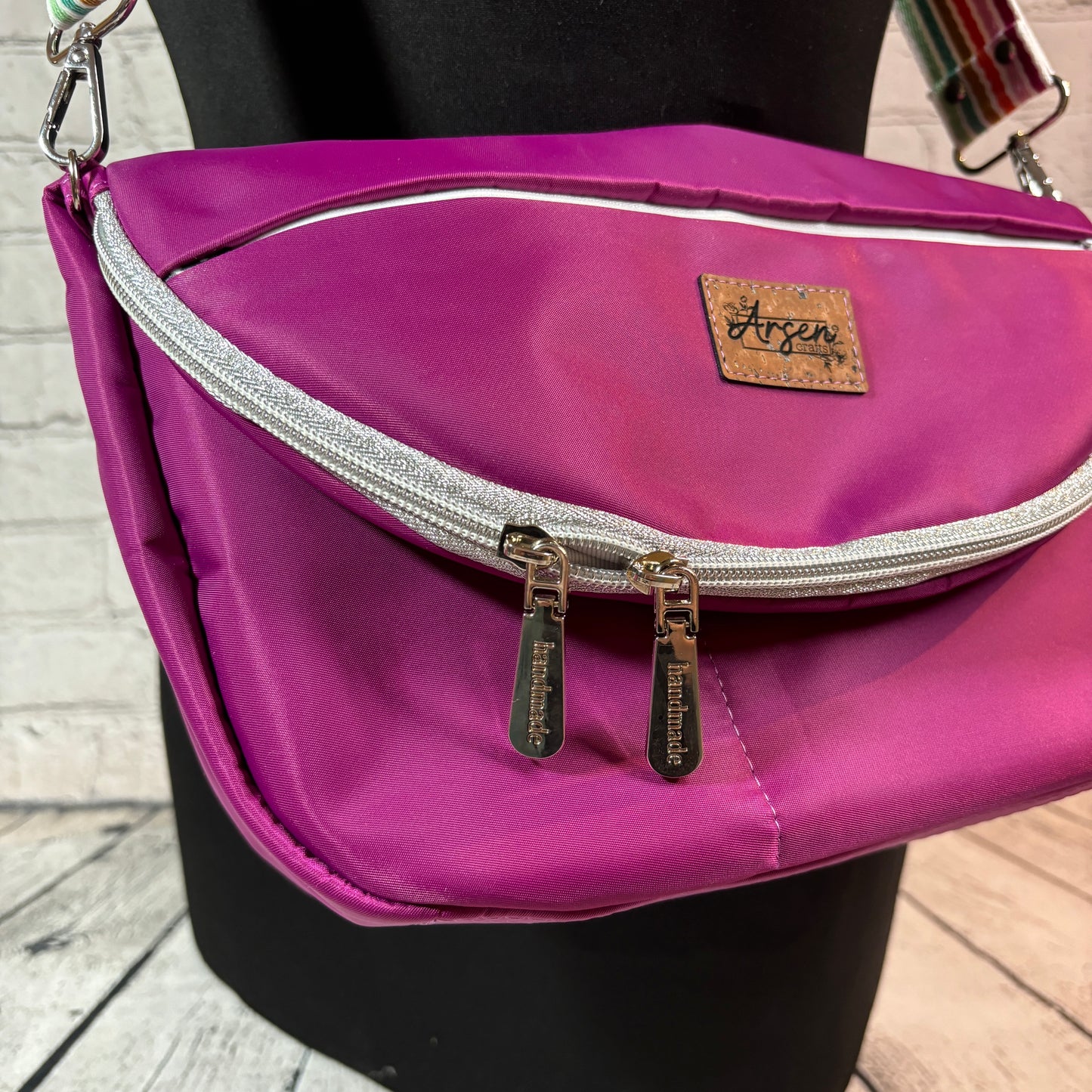 Magenta Nylon Sedona Crossbody