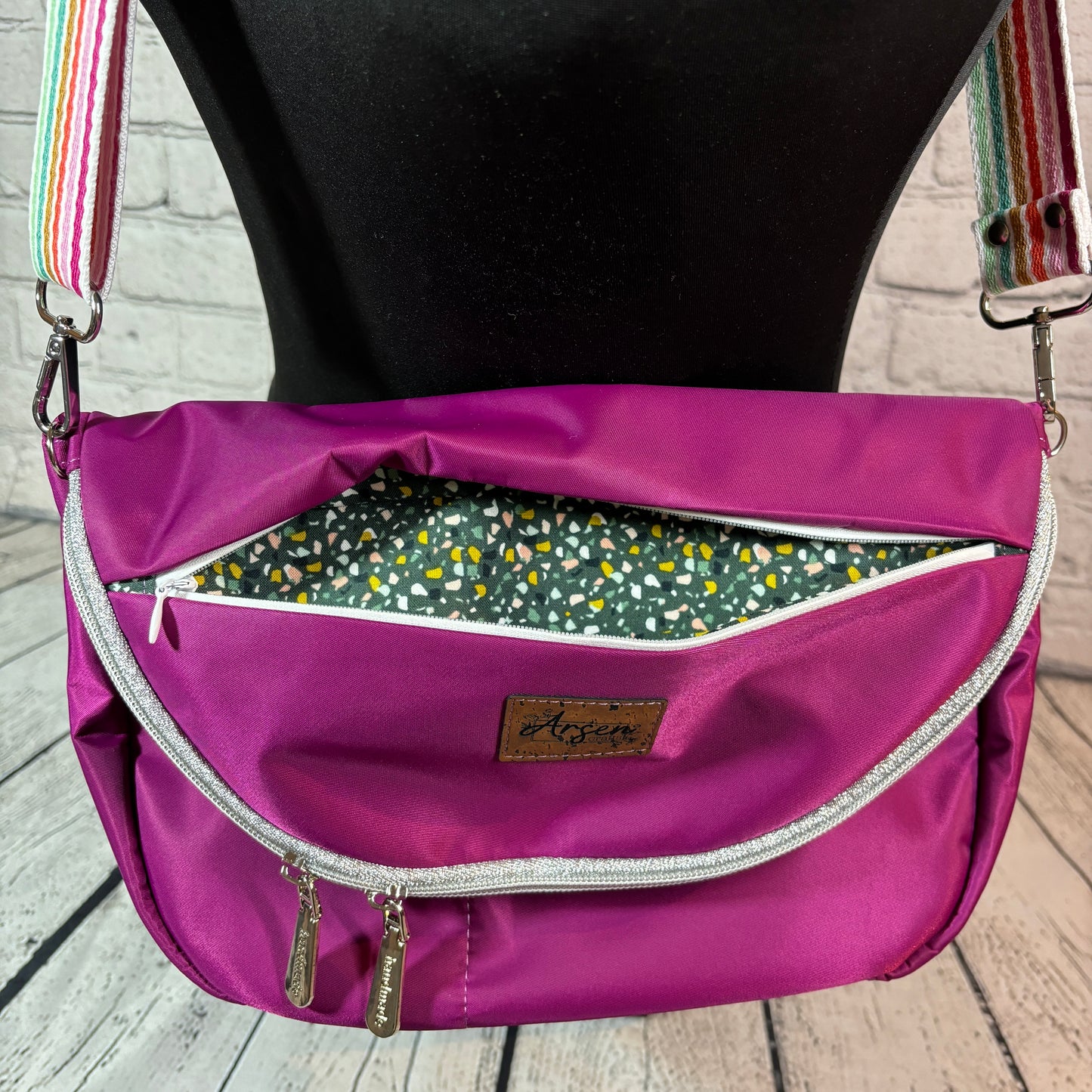 Magenta Nylon Sedona Crossbody