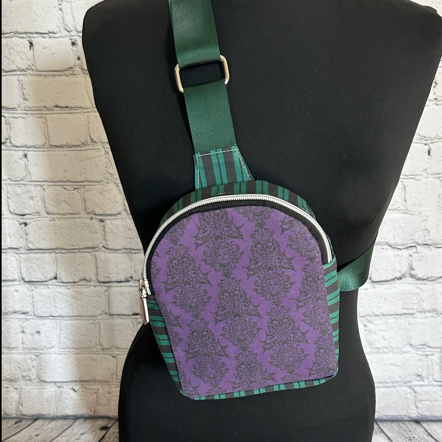 Haunted Wallpaper Crossbody Sling Bag