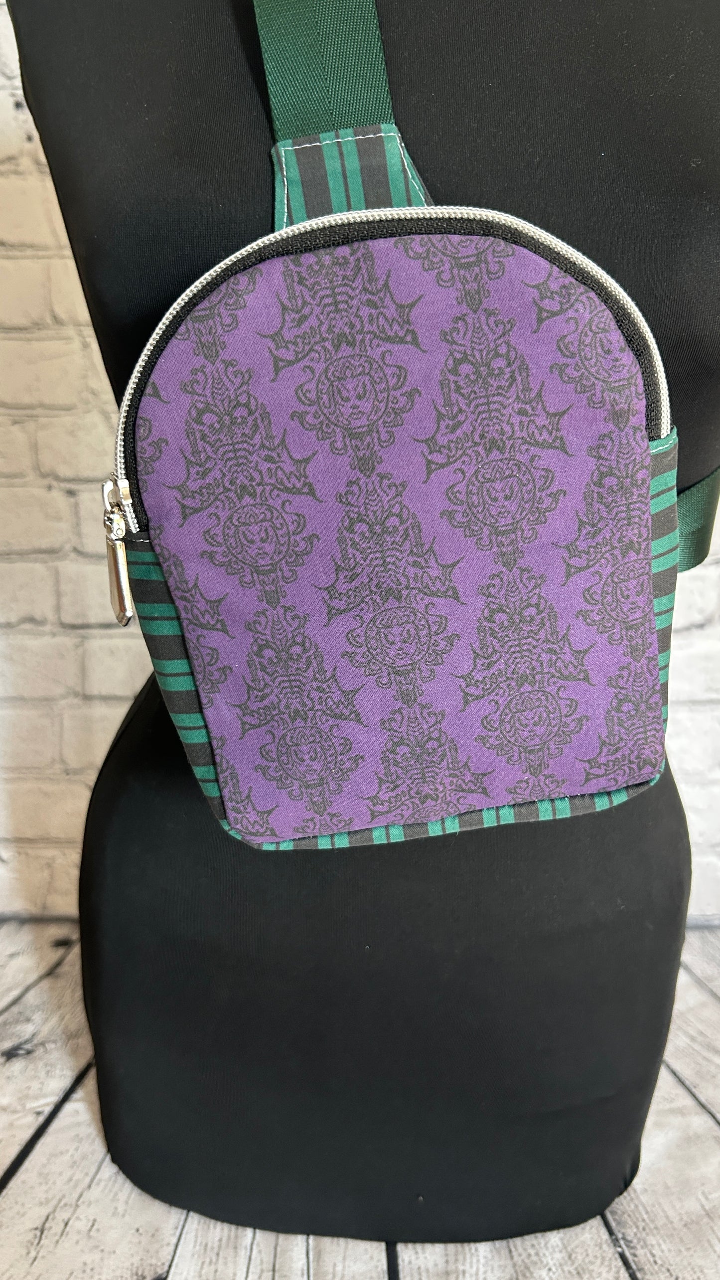 Haunted Wallpaper Crossbody Sling Bag