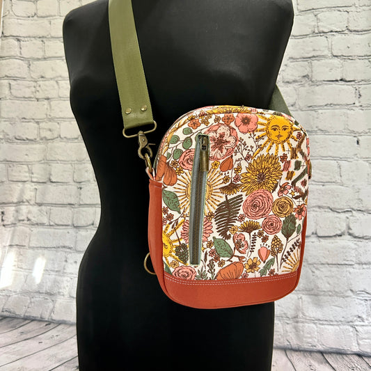 Boho Canvas Convertible Crossbody Sling Bag