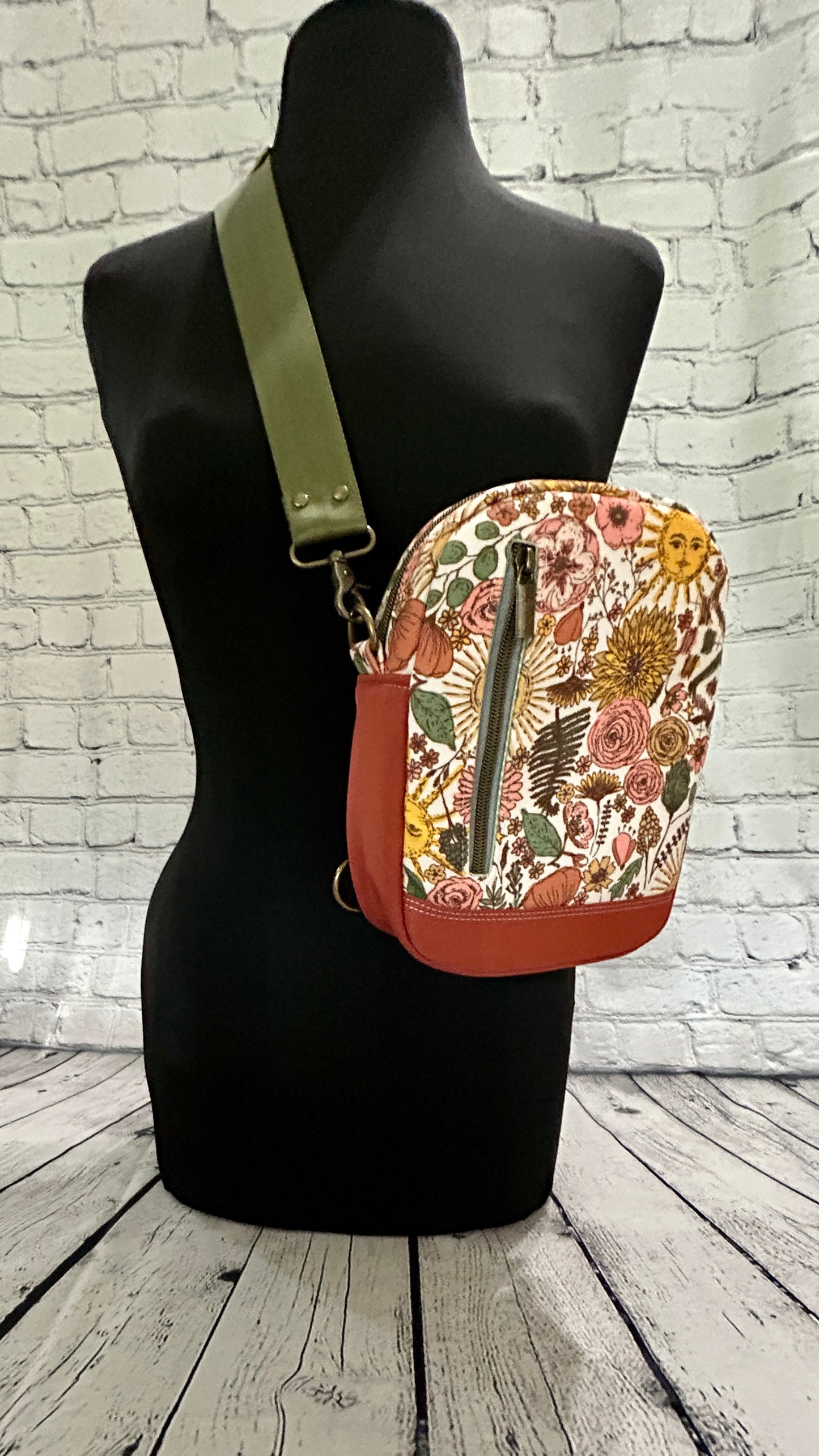 Boho Canvas Convertible Crossbody Sling Bag