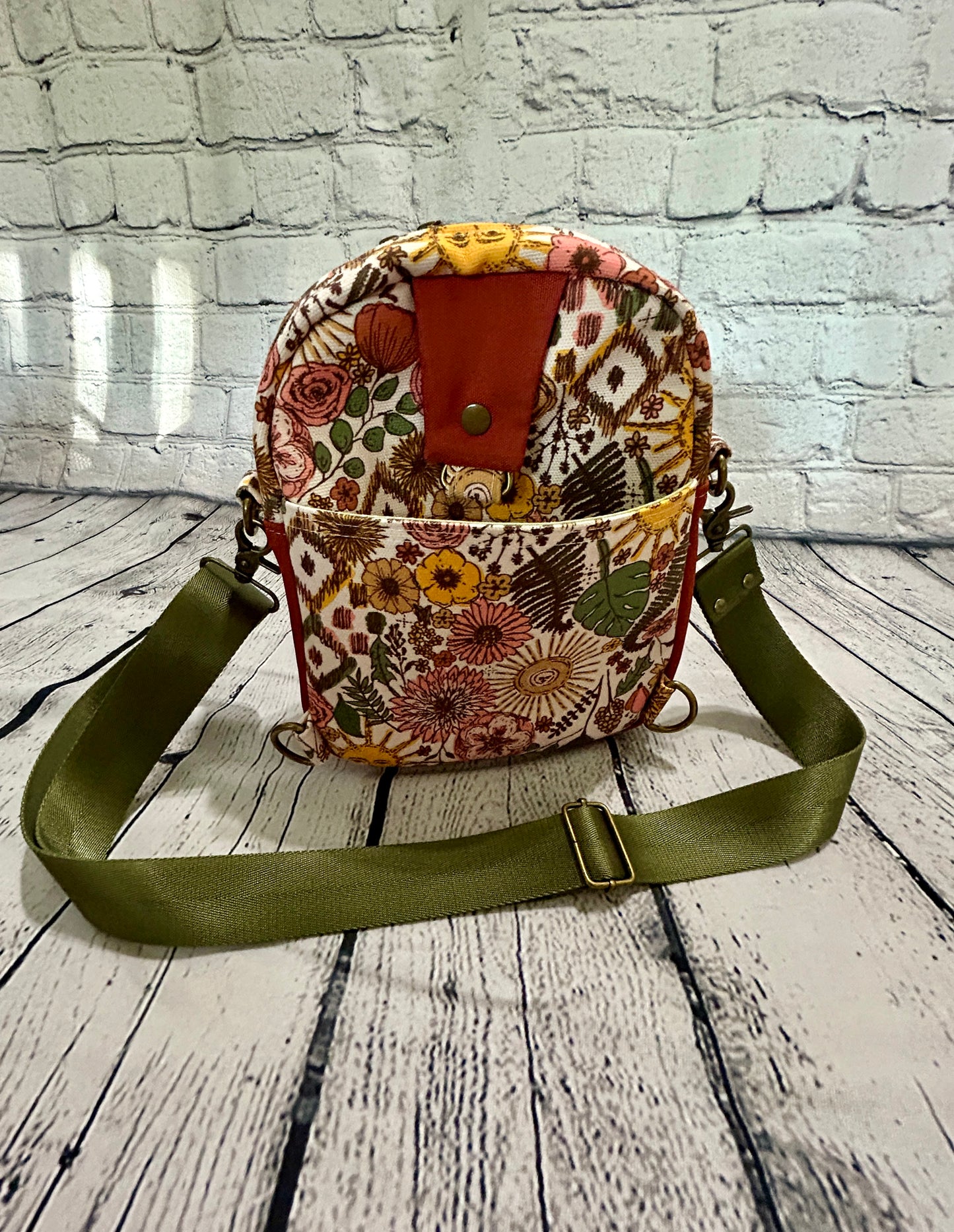 Boho Canvas Convertible Crossbody Sling Bag