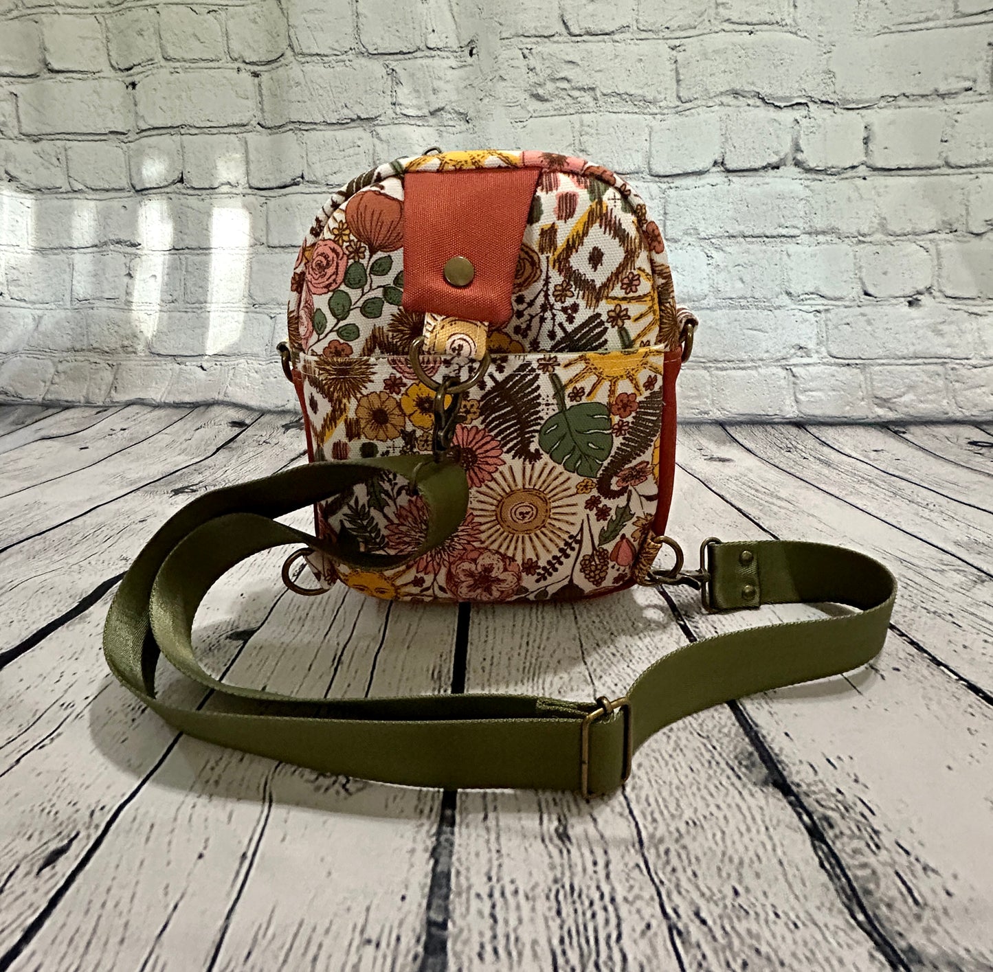 Boho Canvas Convertible Crossbody Sling Bag