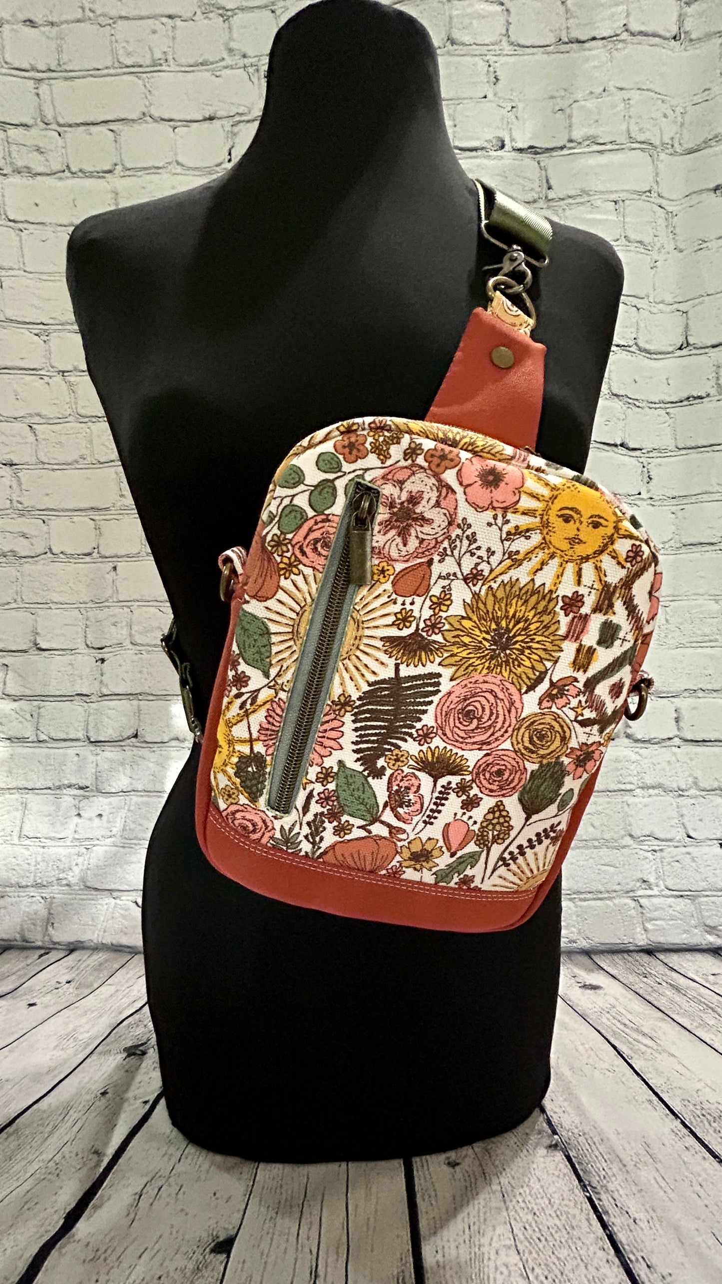 Boho Canvas Convertible Crossbody Sling Bag