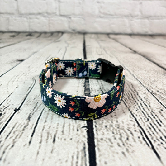 Pet Collar - Navy Floral