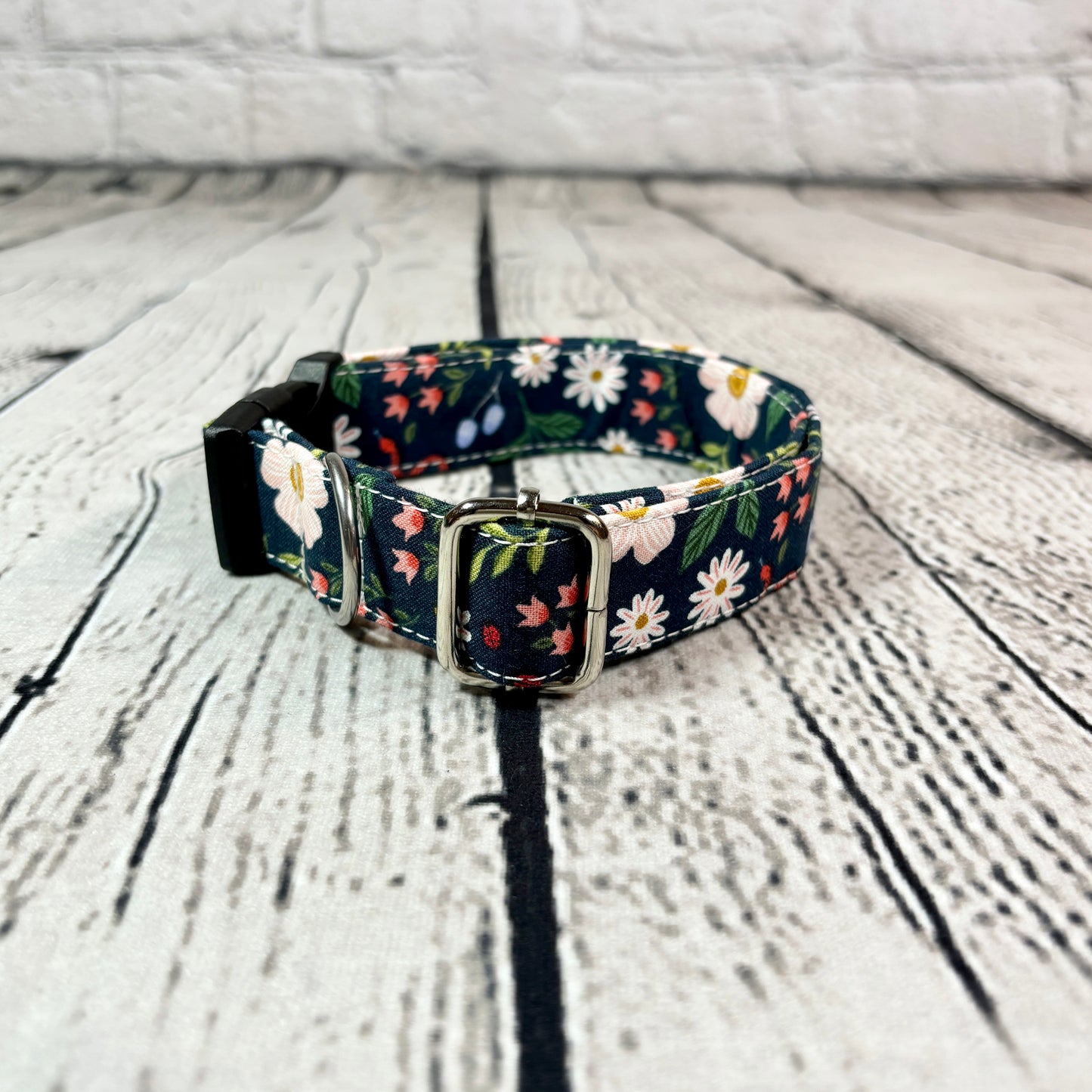 Pet Collar - Navy Floral