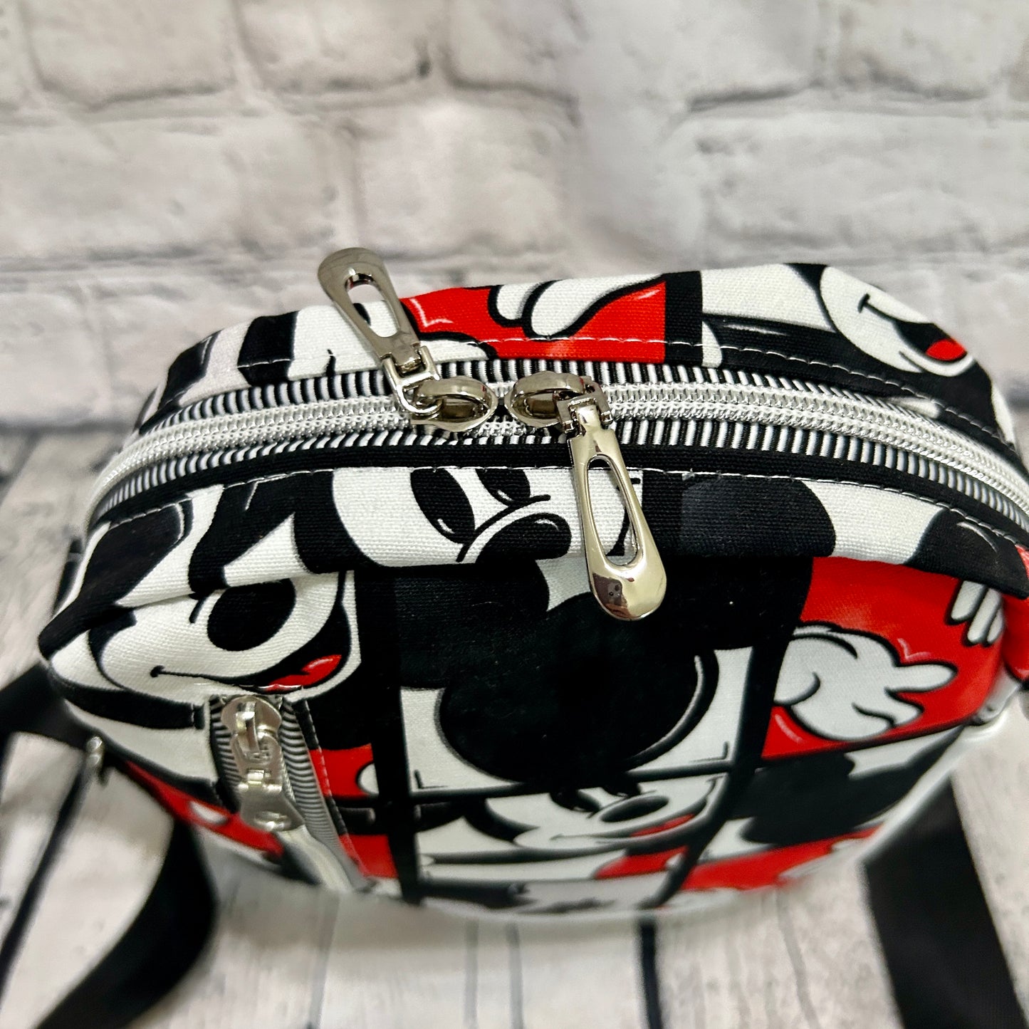 Mouse Canvas Convertible Crossbody Sling Bag