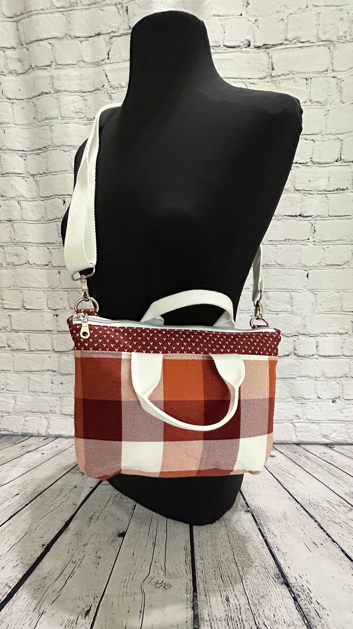 Fall Plaid Crossbody Bag