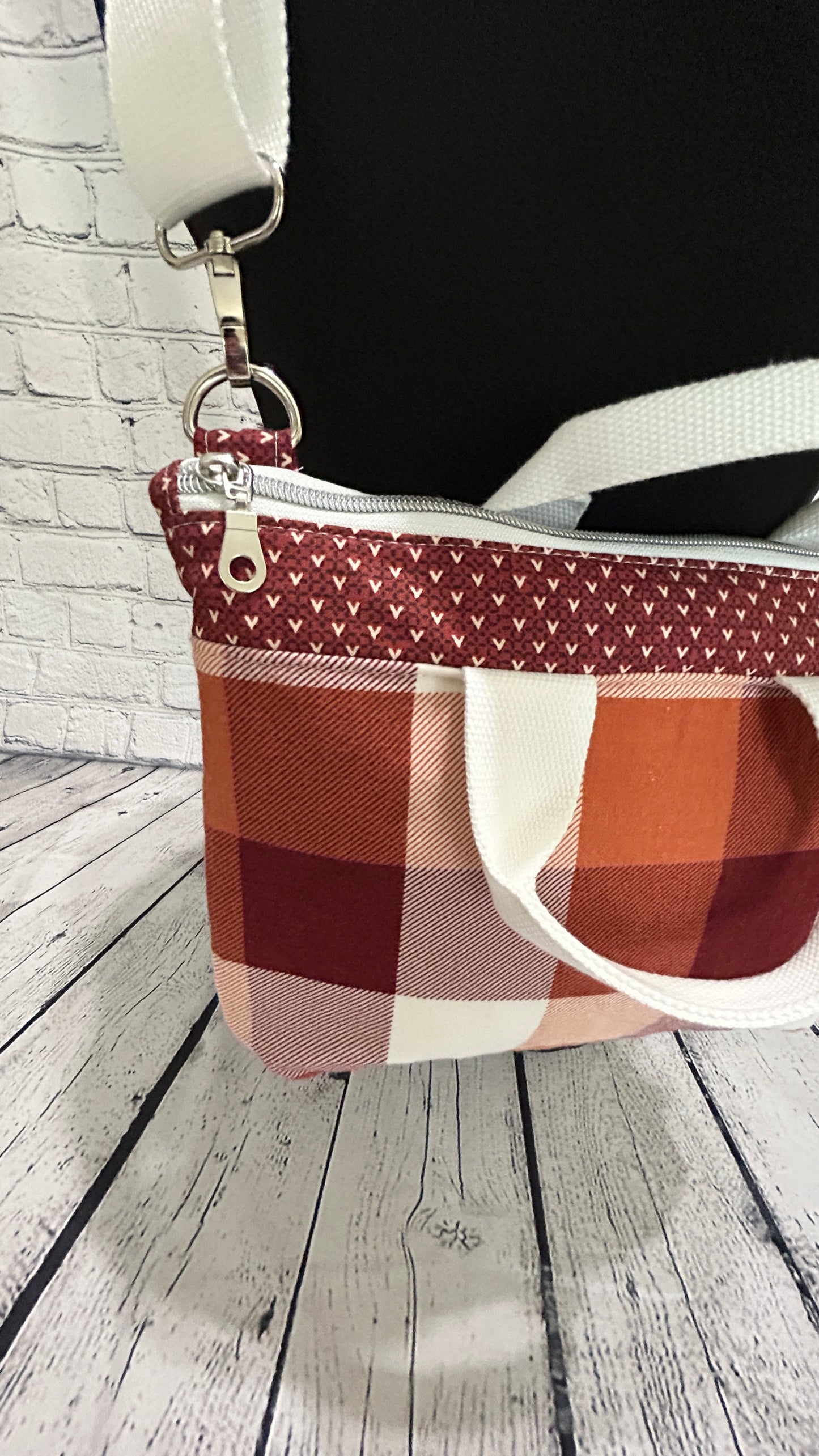 Fall Plaid Crossbody Bag