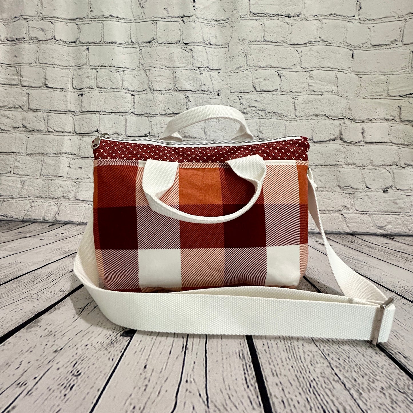 Fall Plaid Crossbody Bag