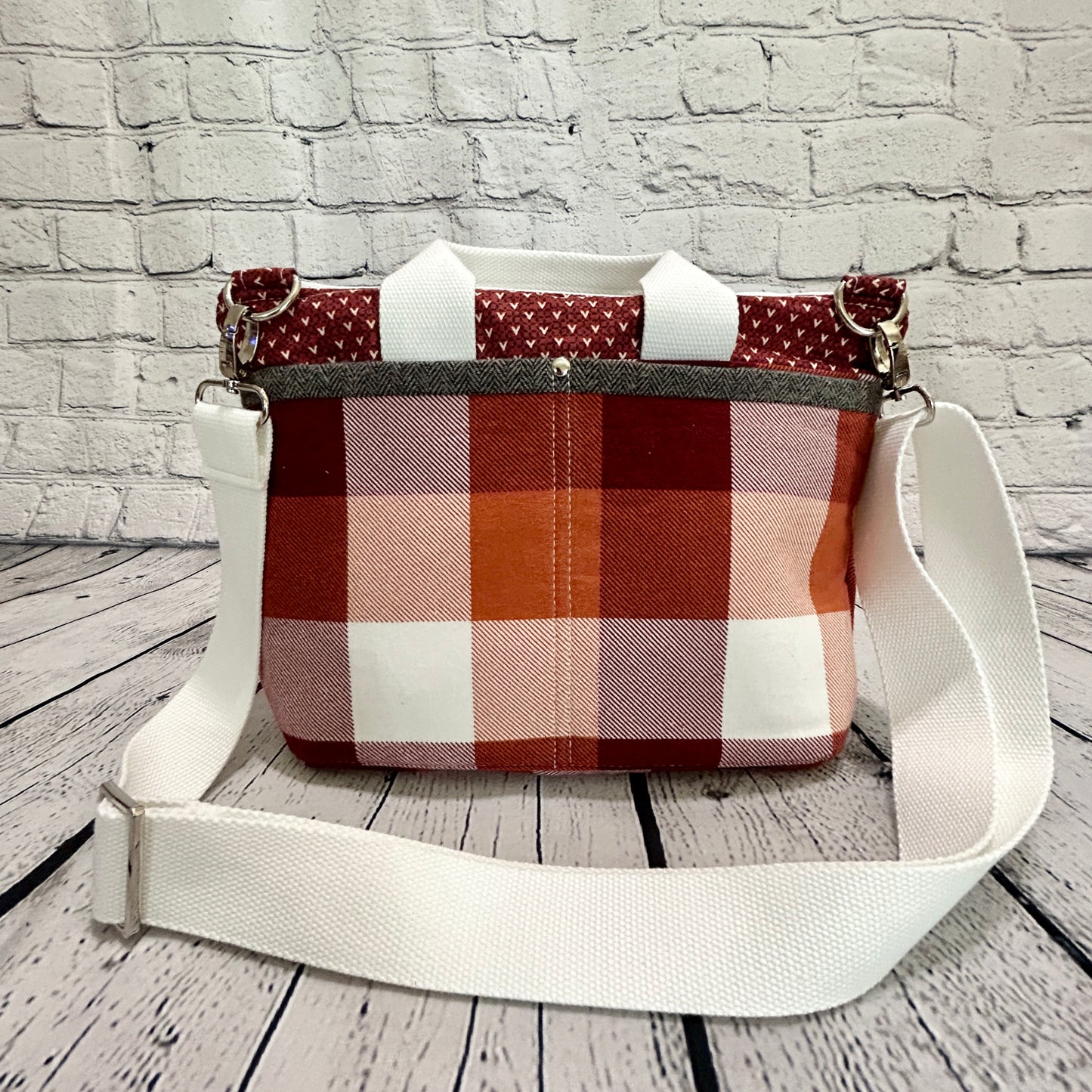 Fall Plaid Crossbody Bag