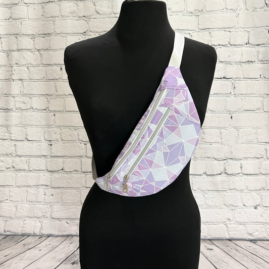 Purple Geometric Wall Crossbody Bag