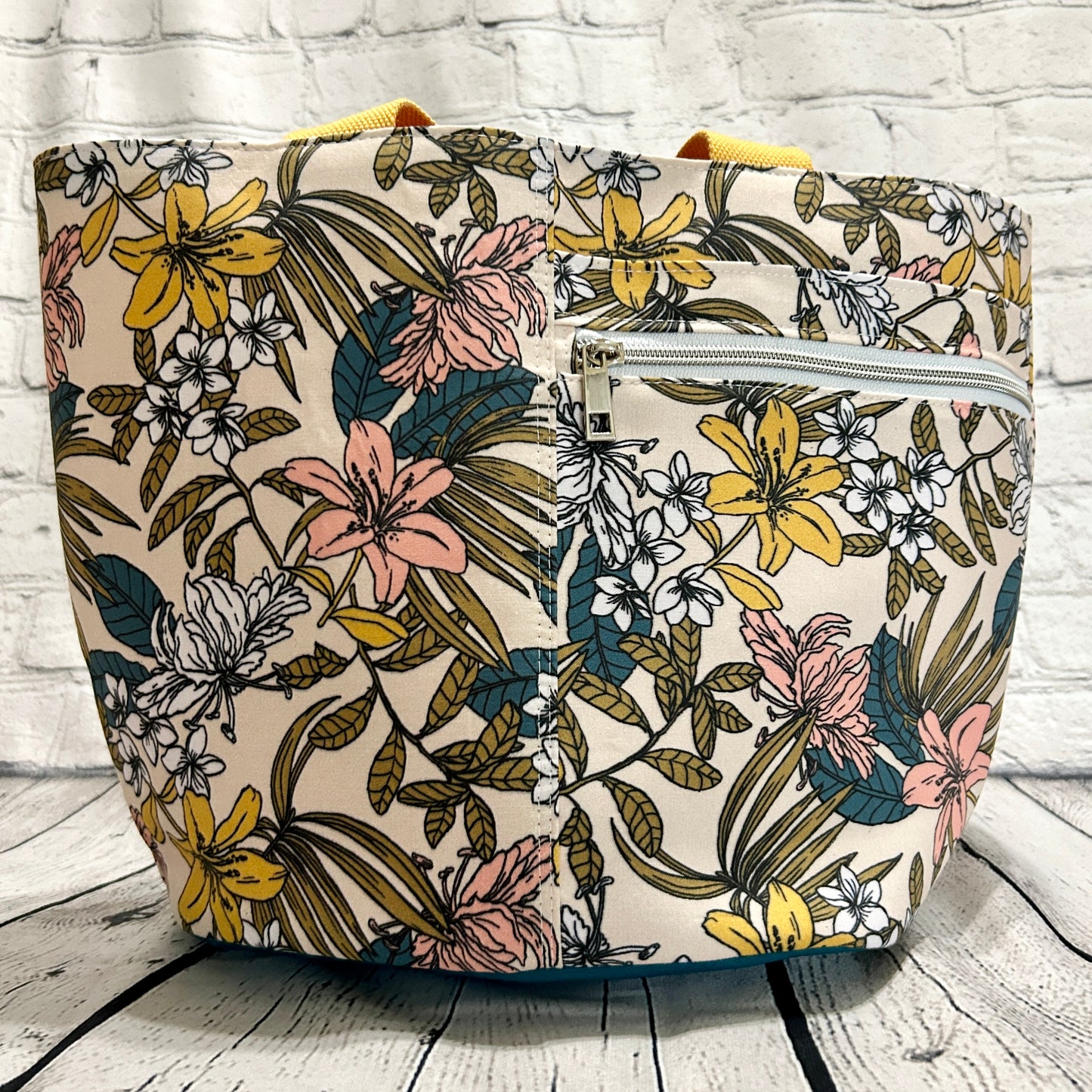 Floral Crescent Tote