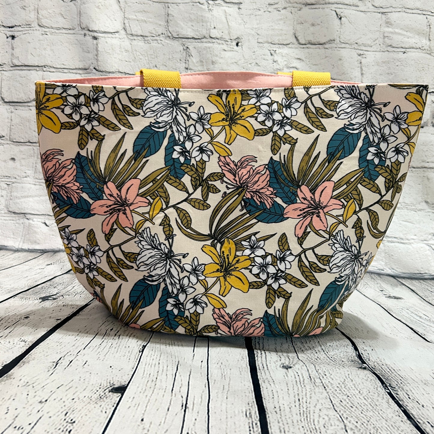 Floral Crescent Tote