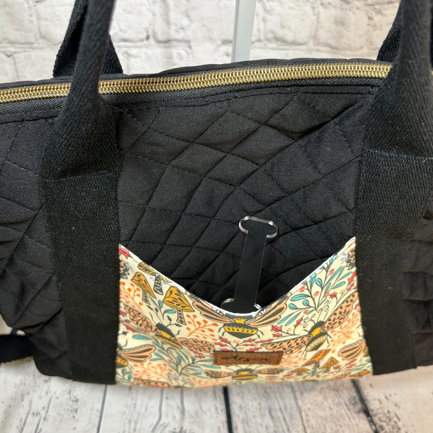 Black Quilted Oxbow Tote