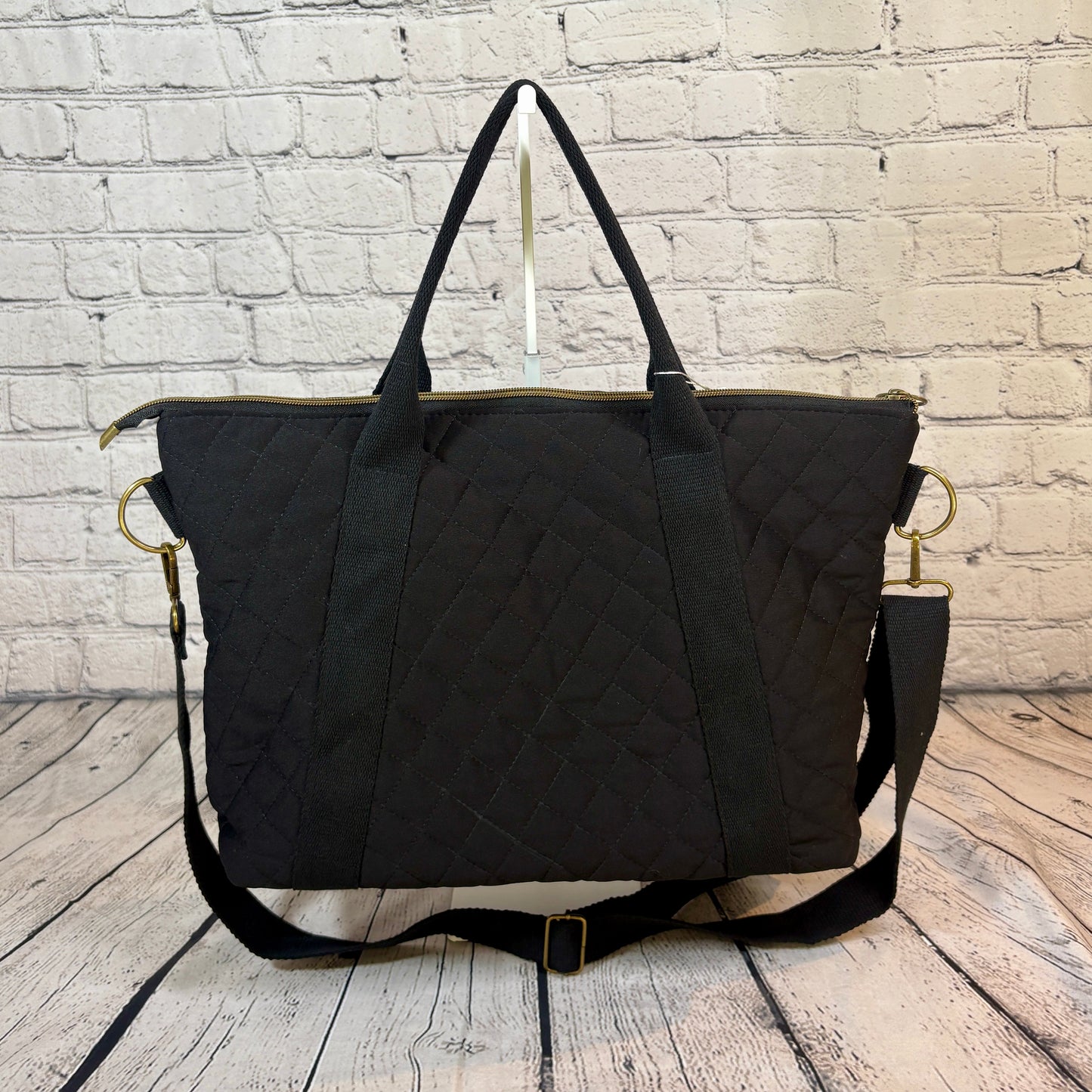 Black Quilted Oxbow Tote