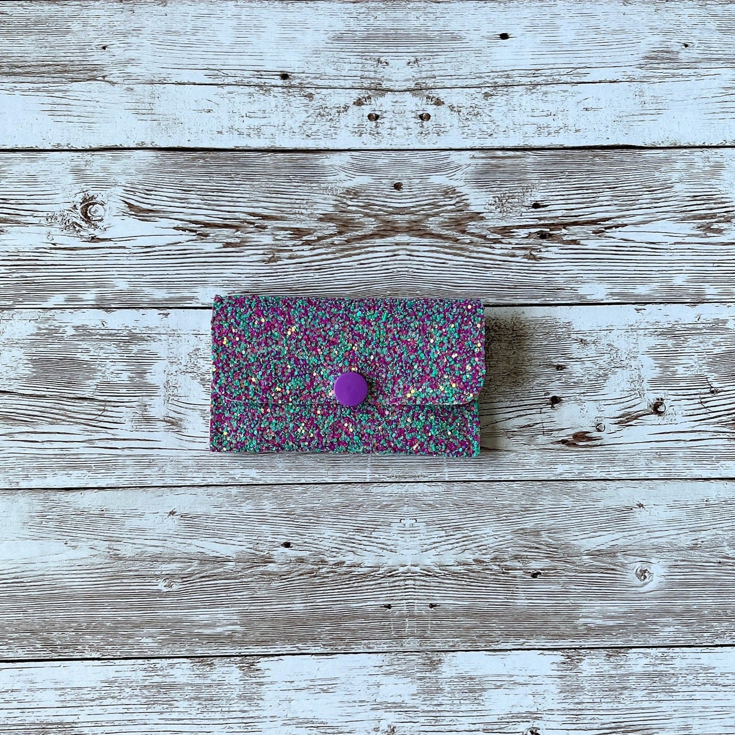 Mermaid Glitter Three-Pocket Card Wallet