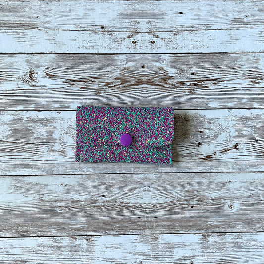 Mermaid Glitter Three-Pocket Card Wallet