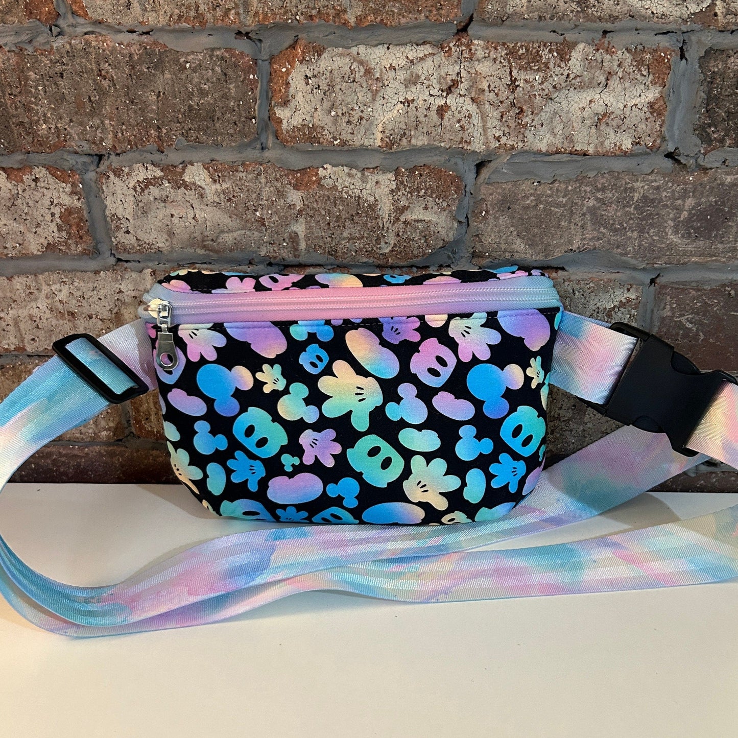 Pastel Rainbow Mouse Crossbody Bag