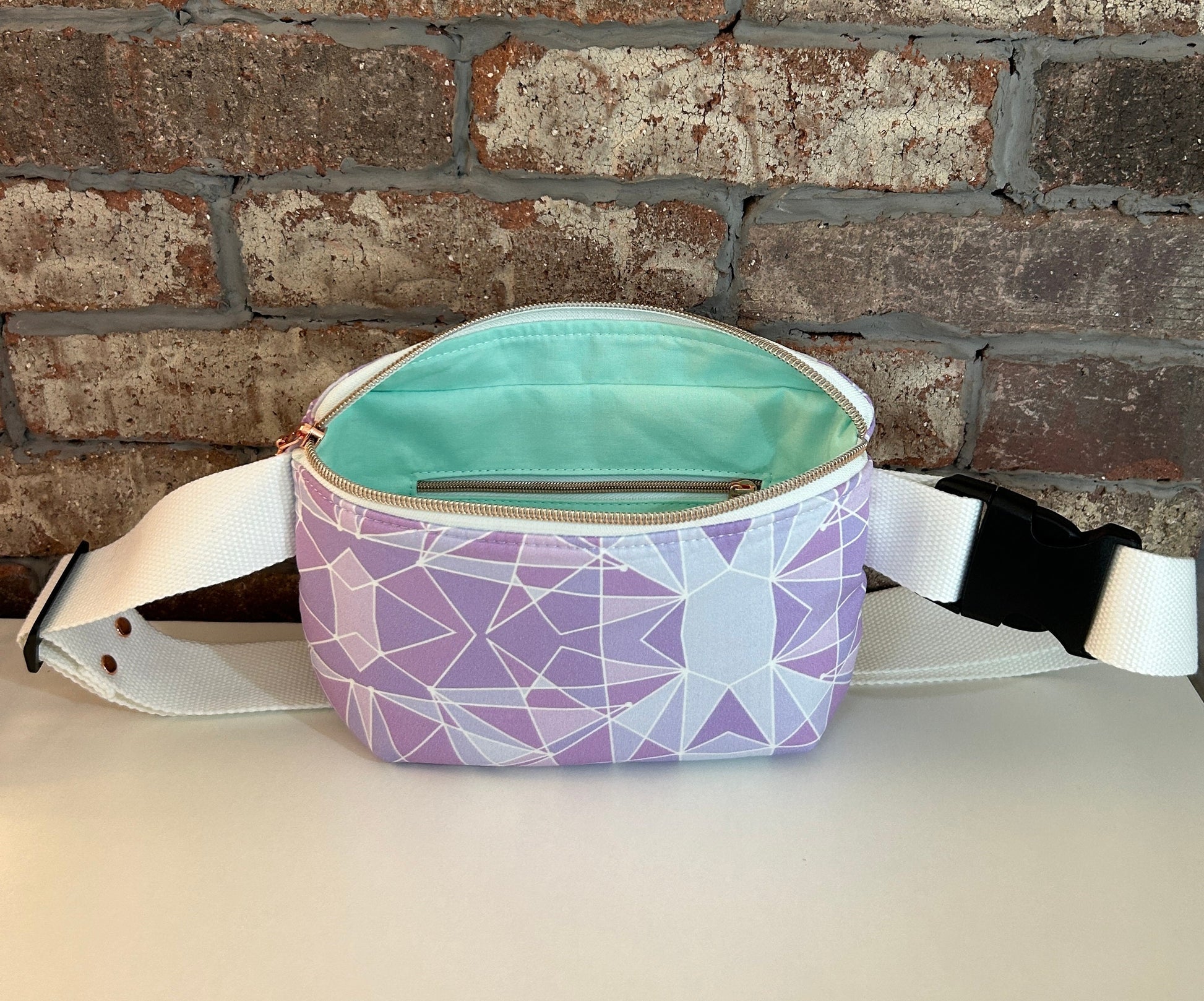 Purple Geometric Wall Crossbody Bag