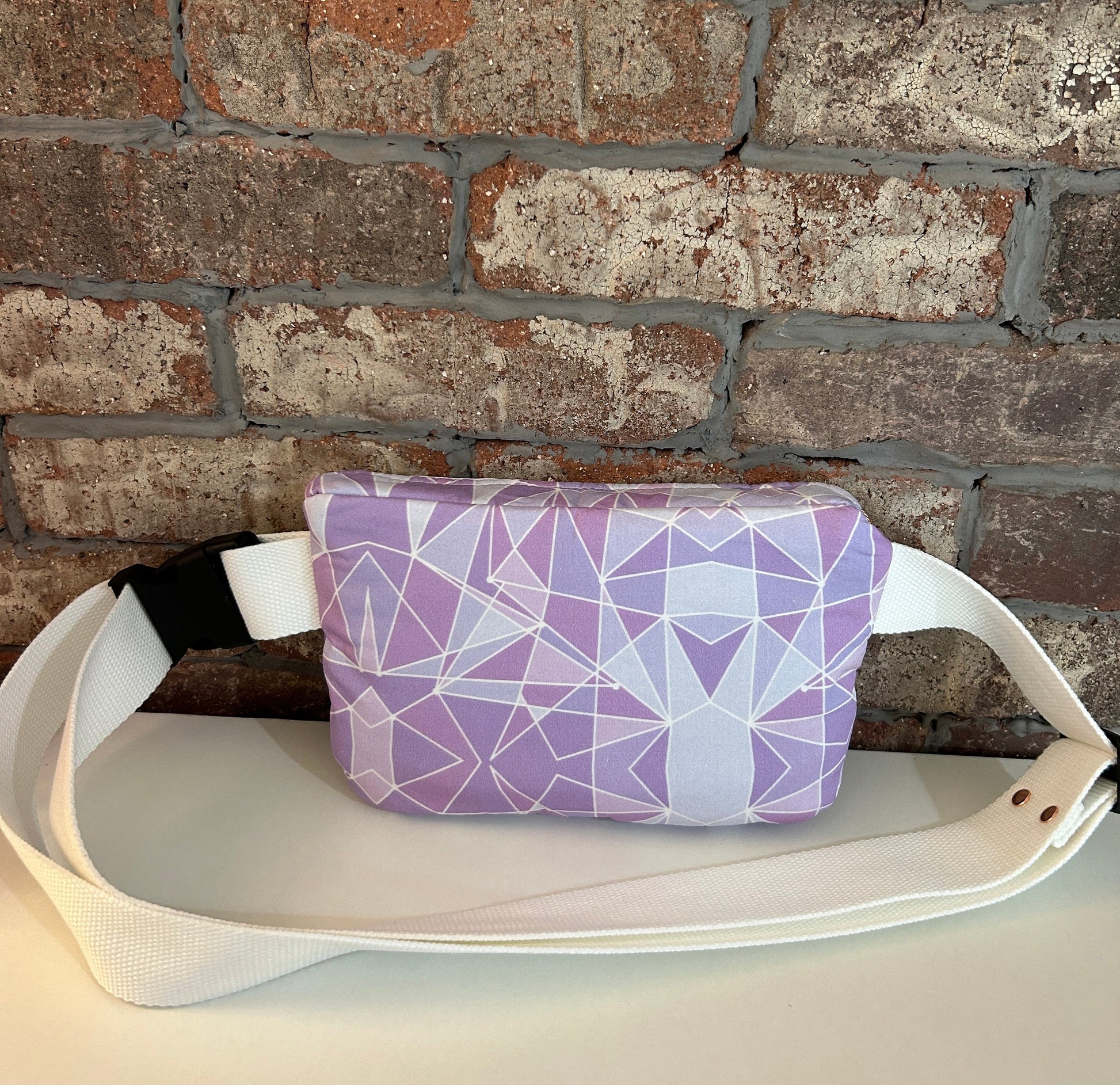 Purple Geometric Wall Crossbody Bag