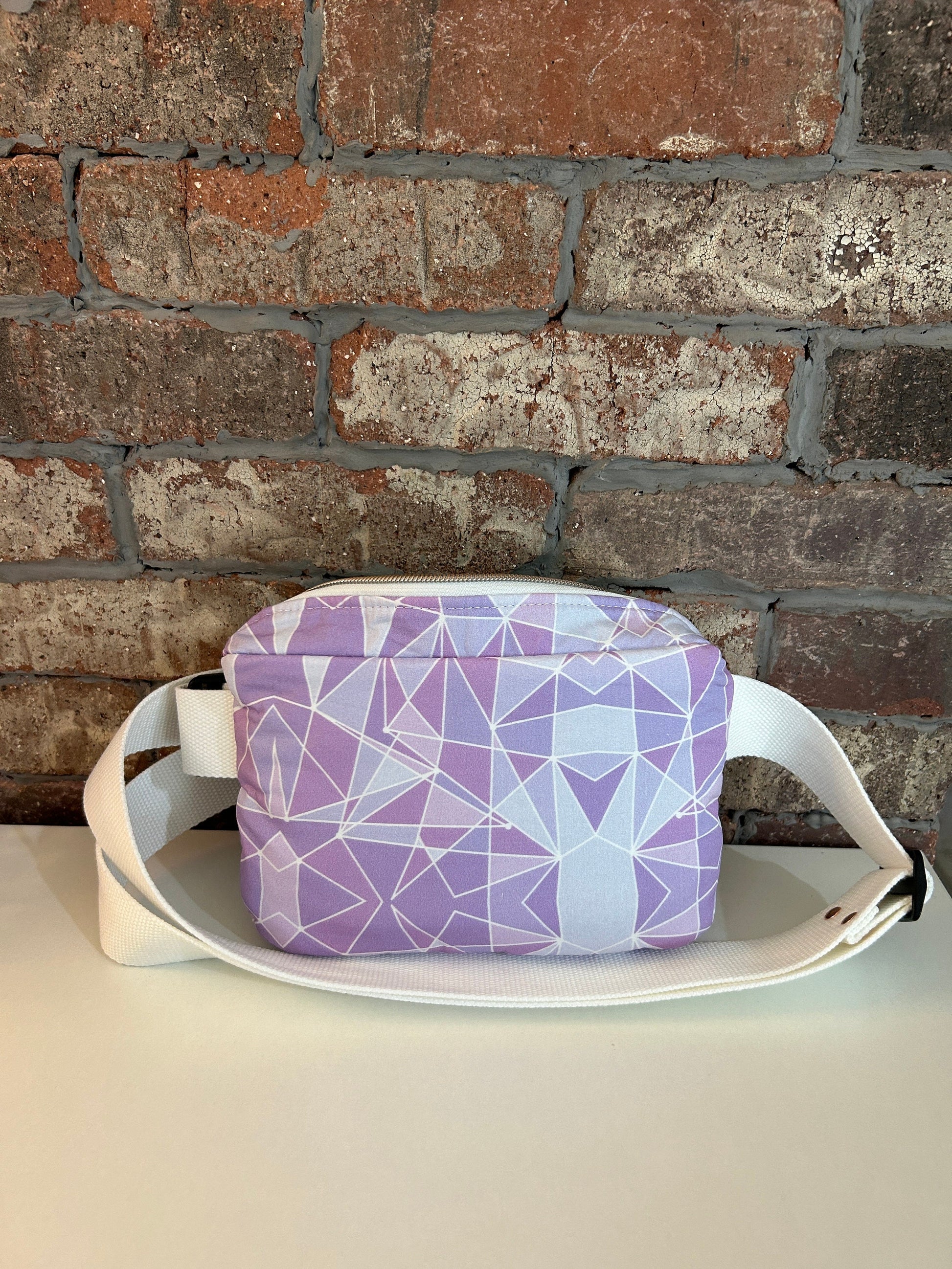 Purple Geometric Wall Crossbody Bag