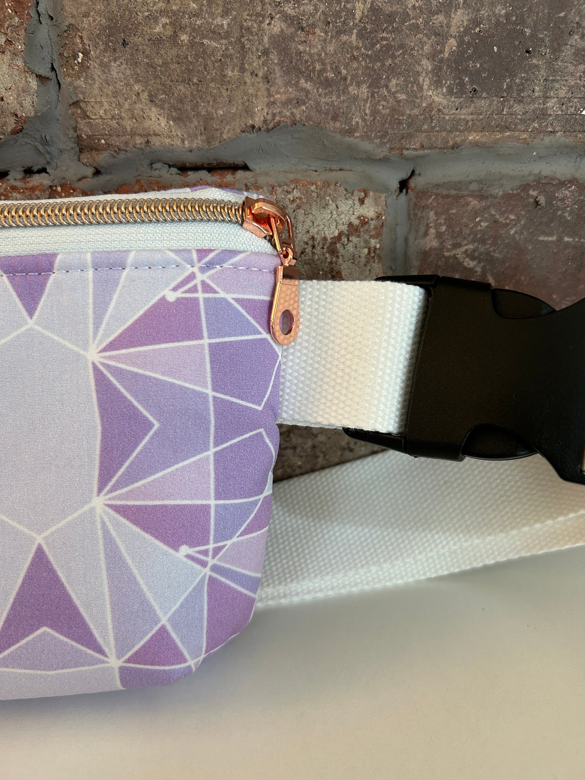 Purple Geometric Wall Crossbody Bag