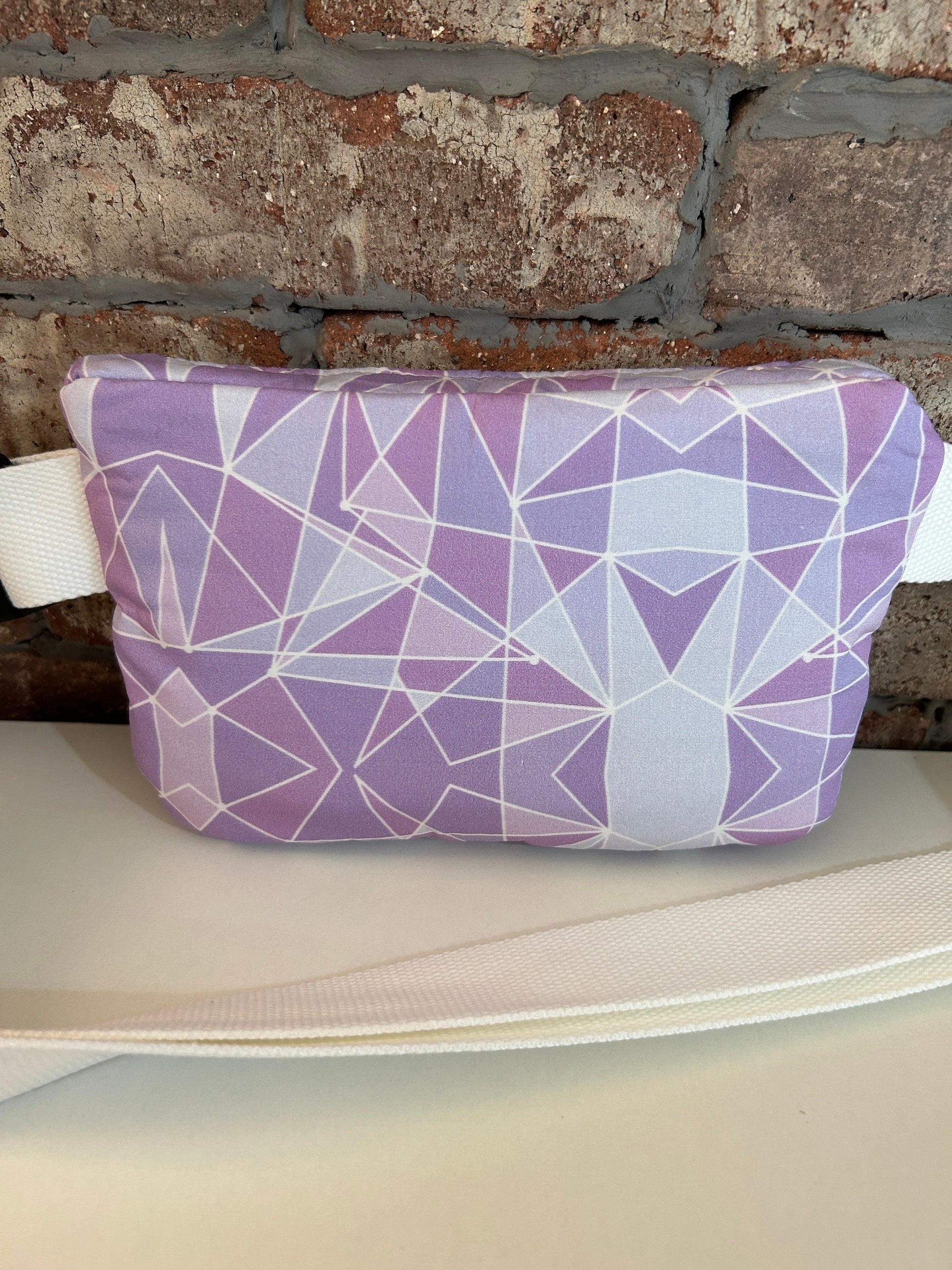 Purple Geometric Wall Crossbody Bag