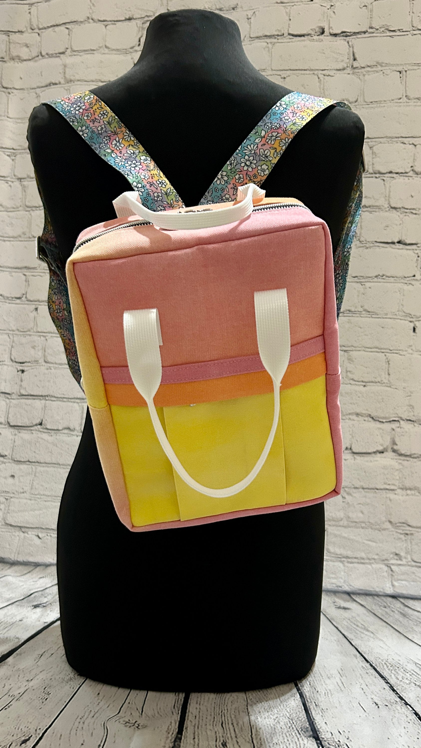 colorful mini backpack Pastel Denim Mini Backpack – ArsenCrafts