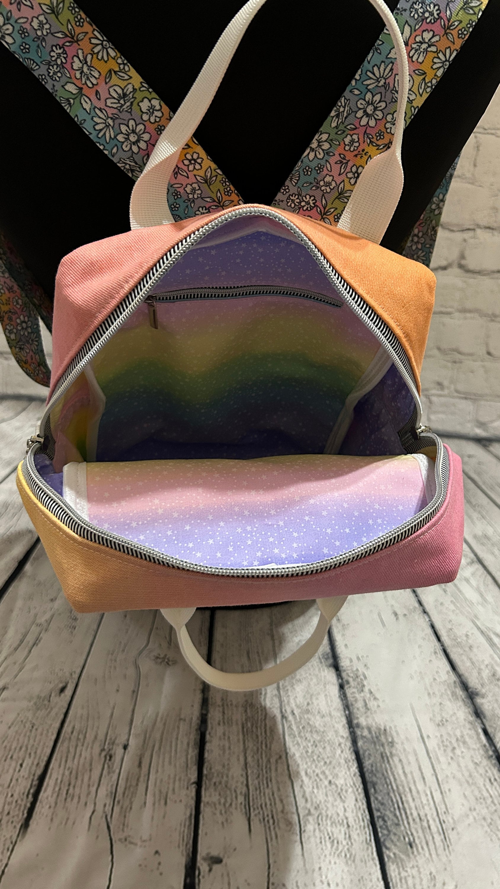 Pastel Denim Mini Backpack